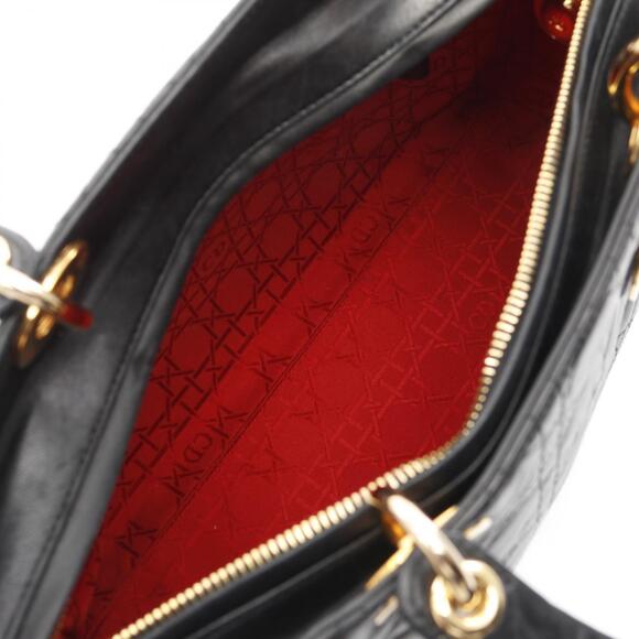 Christian Dior Lady Dior Cannage Handbag Leather Black - Picture 3 of 10